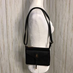 La terre fashion black adjustable crossbody bag